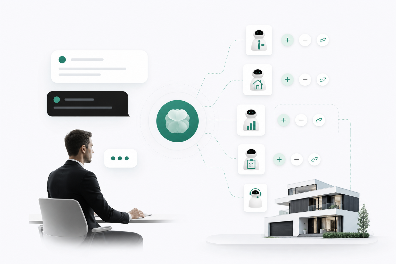 Diseñador de empleados digitales para inmobiliarias